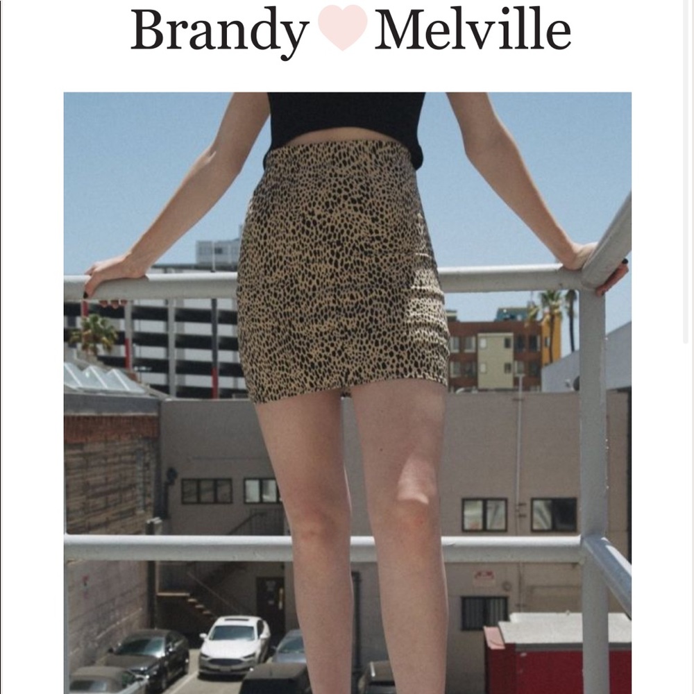 Brandy Melville Leopard Mini Skirt!